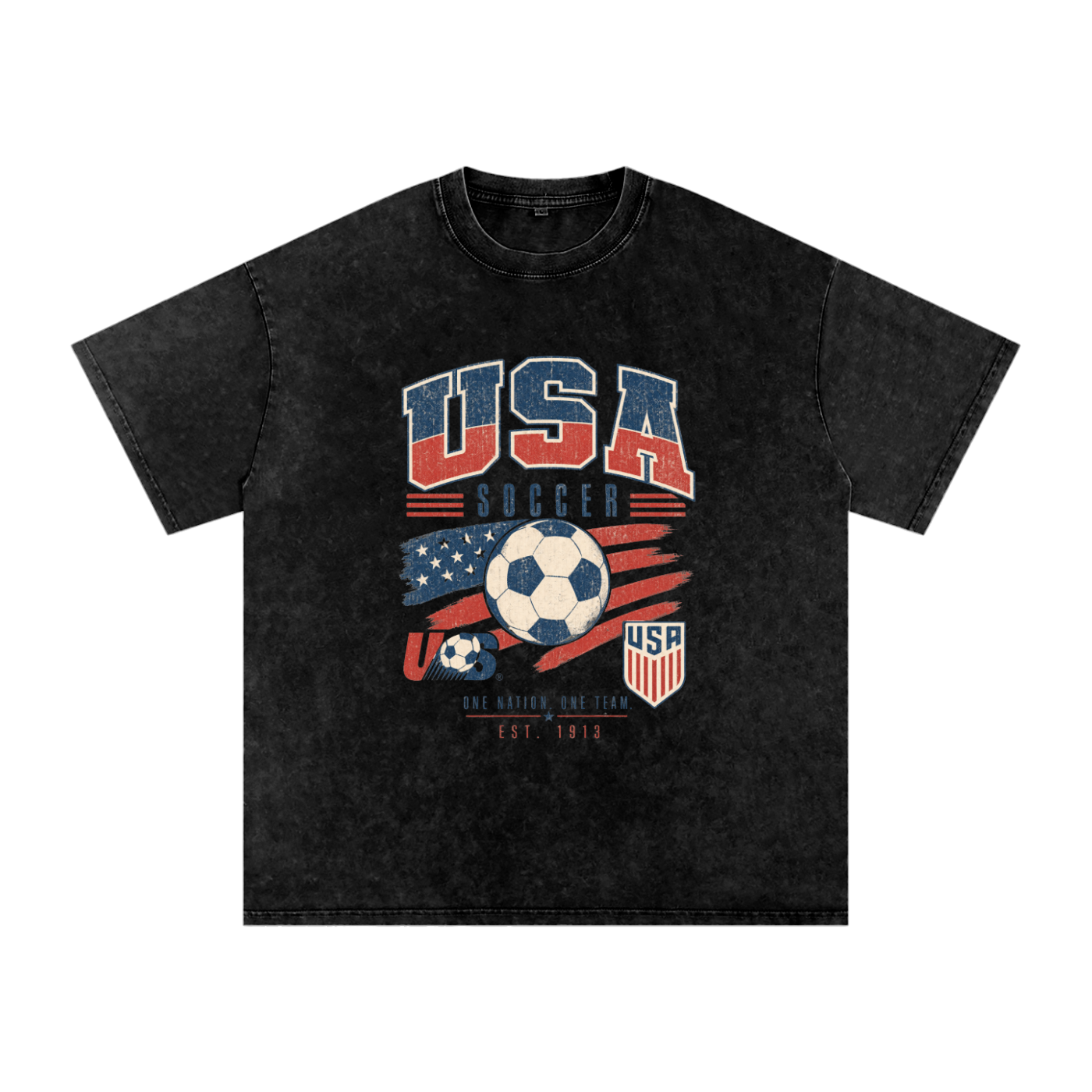 USA Vintage Soccer Tee — Stars & Stripes