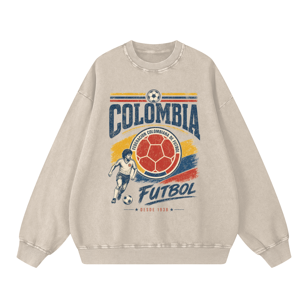 Colombia Vintage Football Crewneck — Cafetero