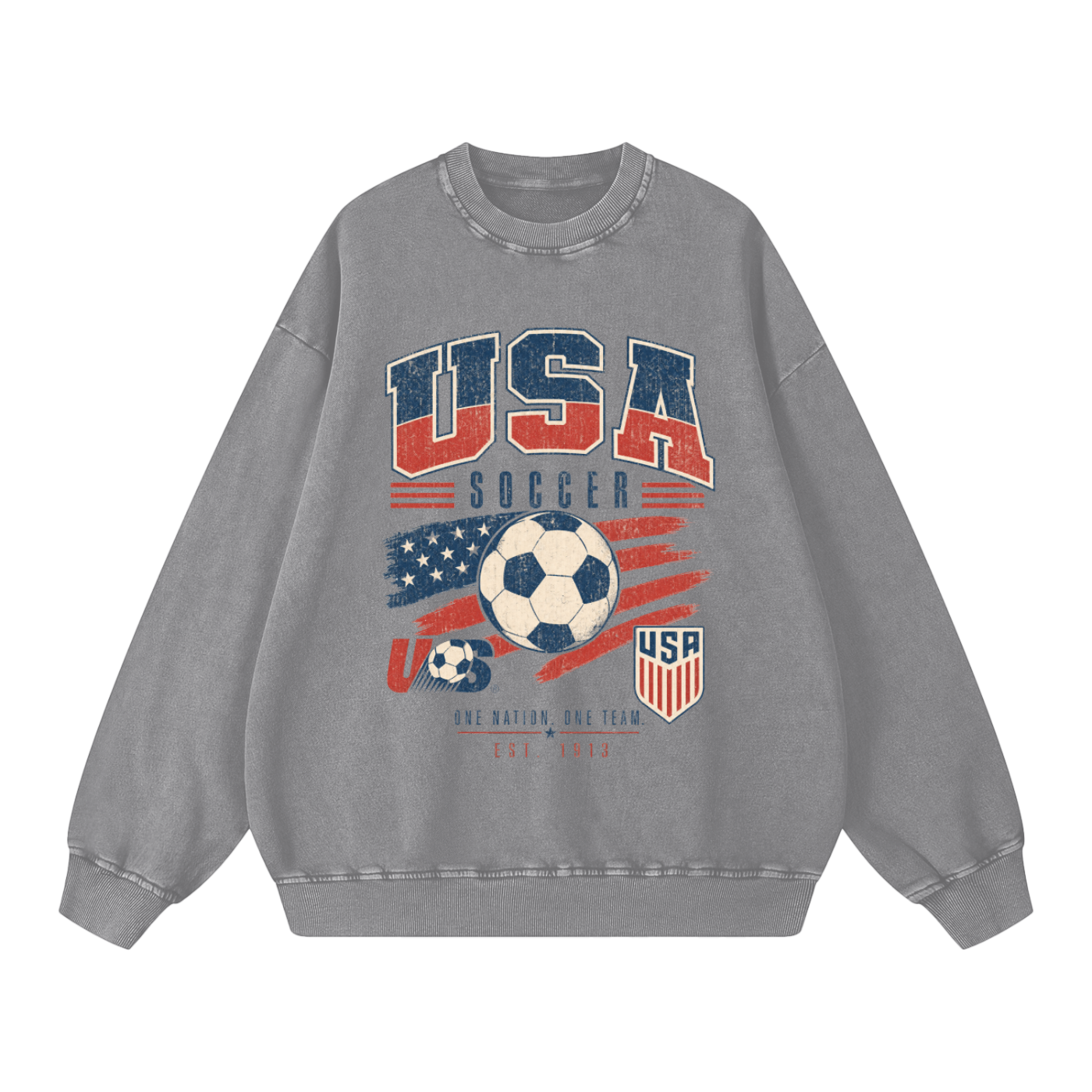 USA Vintage Soccer Crewneck — Stars & Stripes