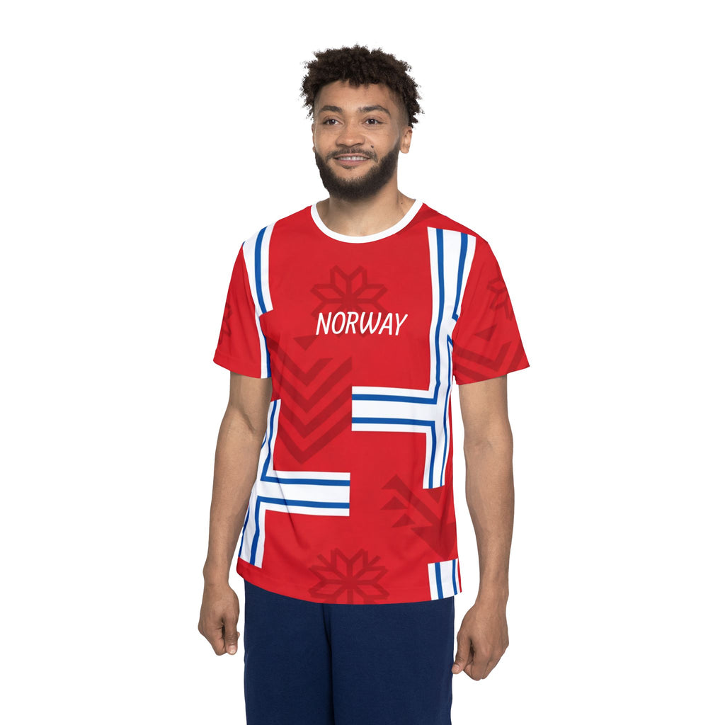 Norway Flag Pattern Jersey | Men's Sports Jersey