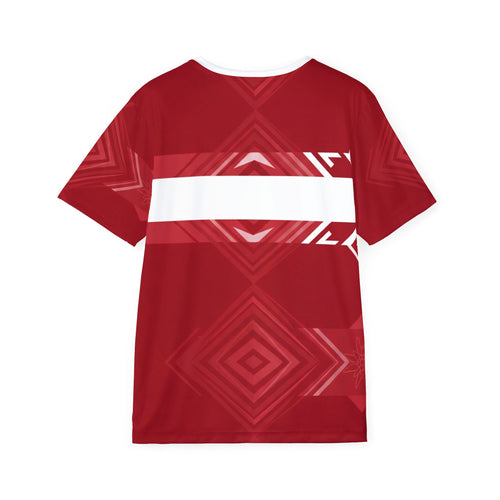 Austria Stripe Pattern Soccer Jersey - Minimalist Football Fan Shirt