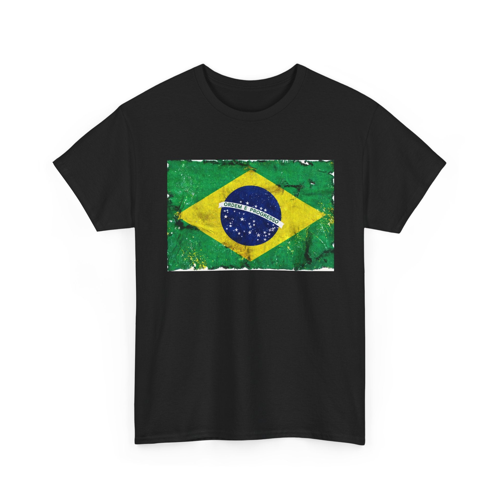 Distressed Brazil Flag Tee | Brazil Graphic Cotton T-Shirt