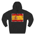 Distressed Spain Flag Pullover Hoodie | Spain Graphic Fleece Hoodie