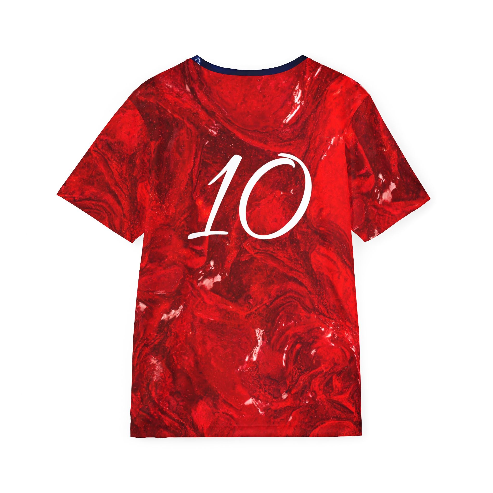USA Red Marble Sports Jersey | Athletic Tee