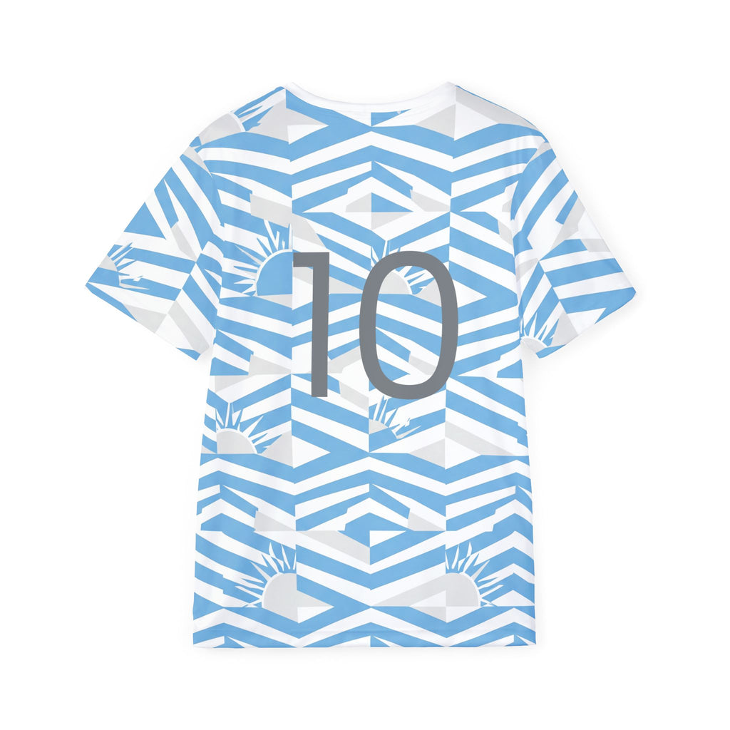 Argentina Geometric Sunrise Pattern Jersey