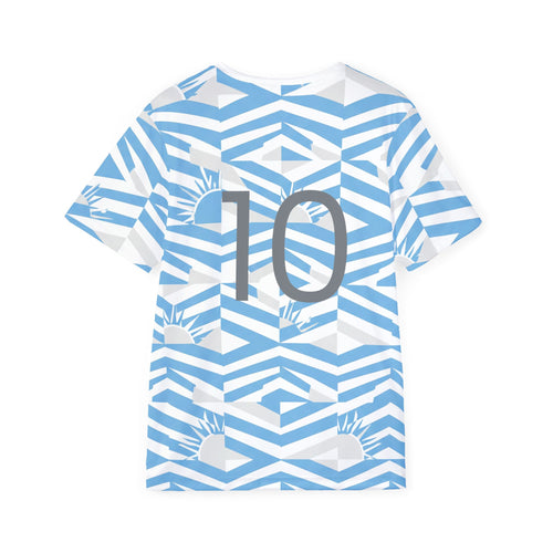 Argentina Geometric Sunrise Pattern Jersey
