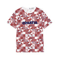 Croatia Checkerboard Pattern Soccer Jersey - Minimalist Football Fan Shirt