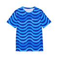 Blue Wavy Pattern Brazil Jersey | Sports Shirt