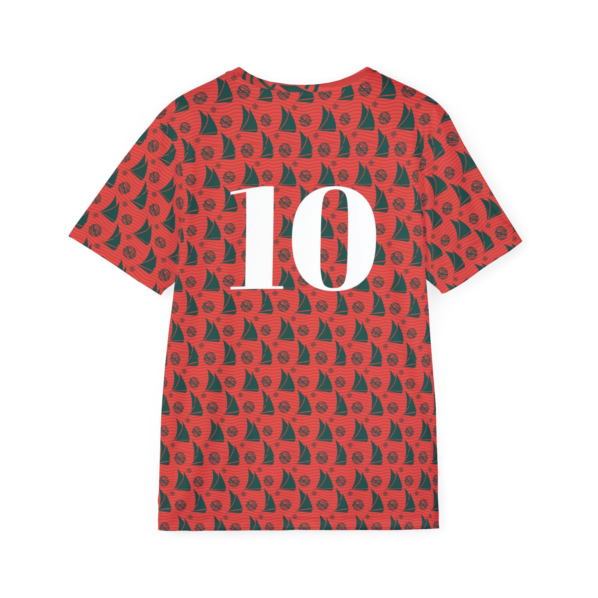Portugal Geometric Pattern Soccer Jersey - Minimalist Football Fan Shirt