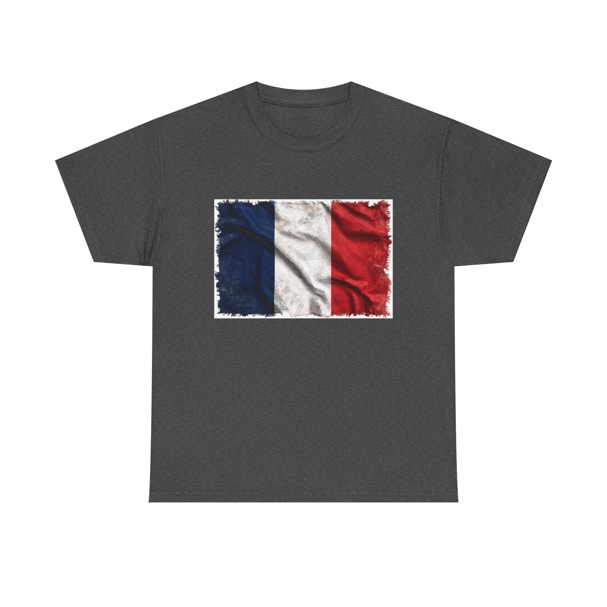 Distressed France Flag Tee | France Graphic Cotton T-Shirt
