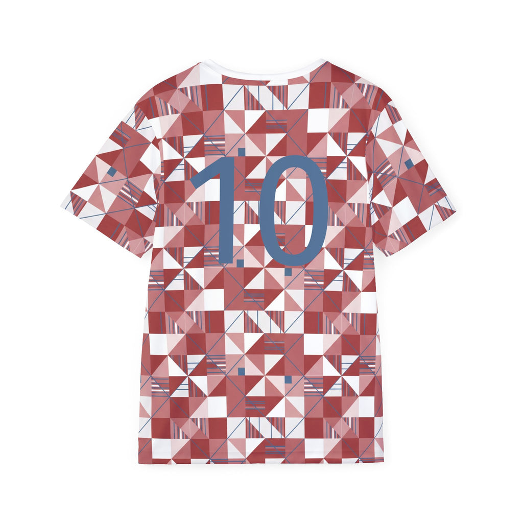 Croatia Checkerboard Pattern Soccer Jersey - Minimalist Football Fan Shirt