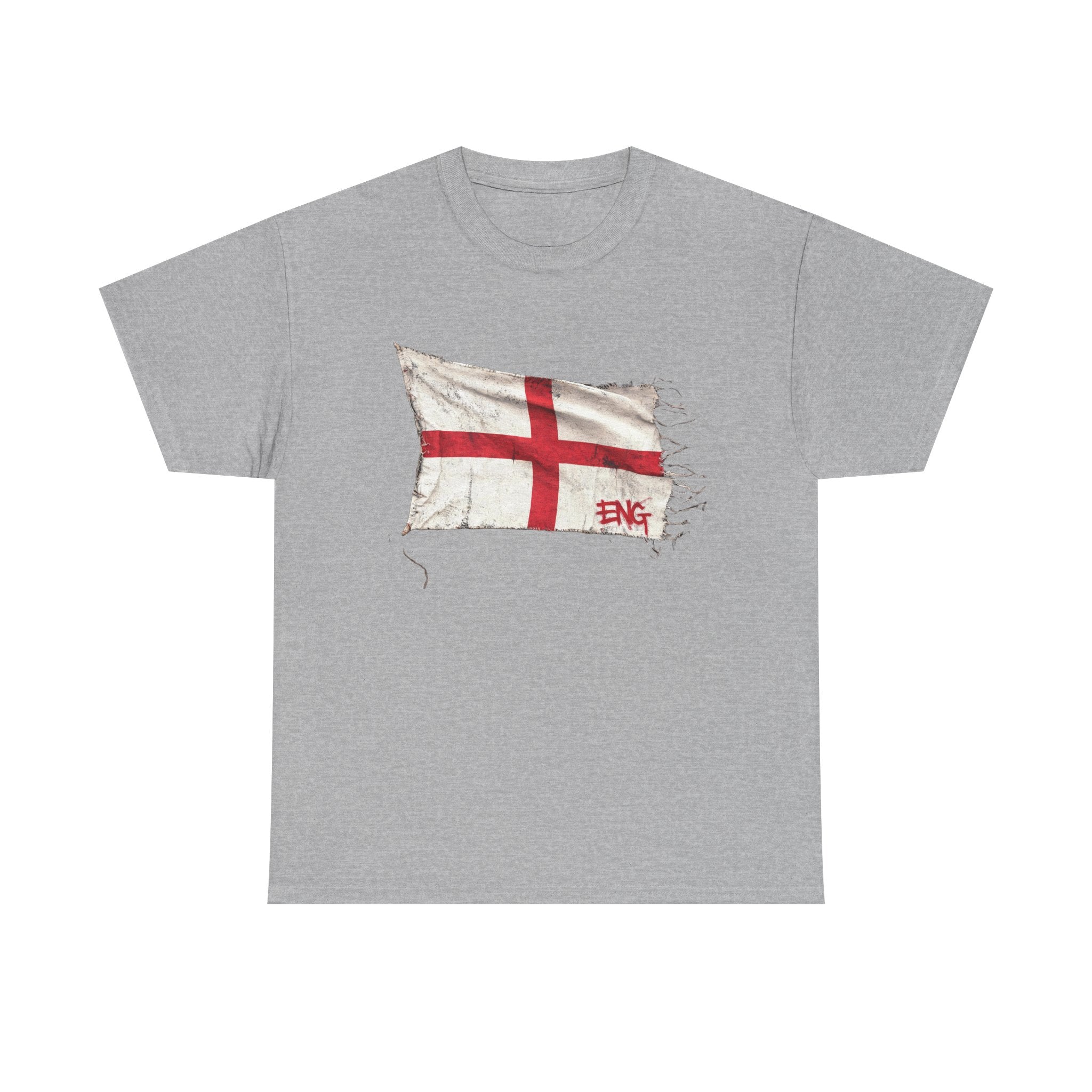 Distressed England Flag Tee | England Graphic Cotton T-Shirt