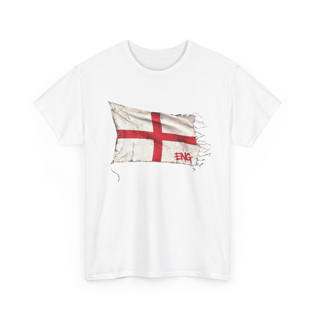 Distressed England Flag Tee | England Graphic Cotton T-Shirt