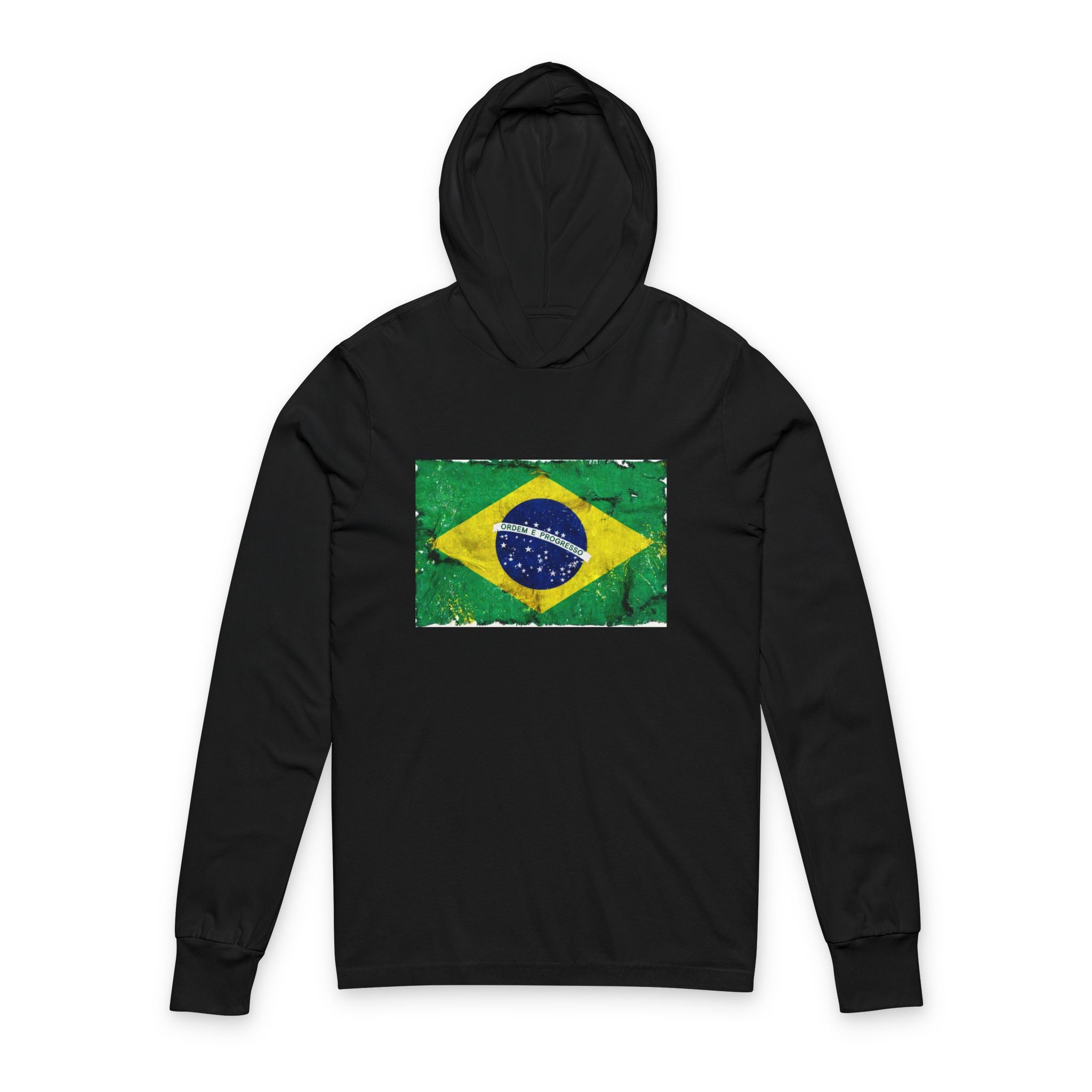Brazil Flag distressed design Hooded Tee | Brazilian Pride, Vintage Flag
