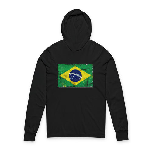Brazil Flag distressed design Hooded Tee | Brazilian Pride, Vintage Flag