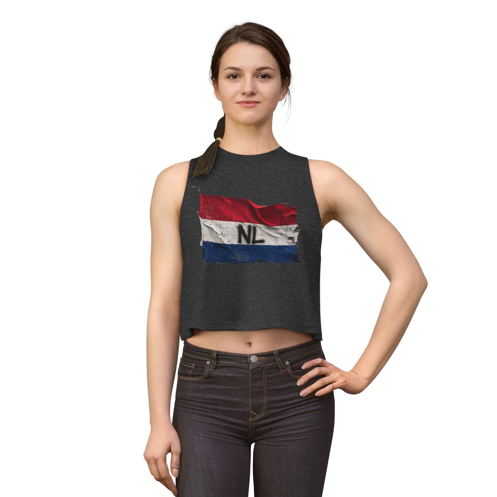 NL Flag Women's Crop Top — Vintage Netherlands Flag Cropped Tank