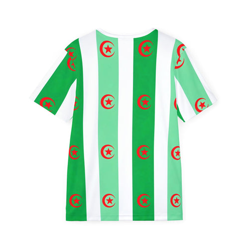 Algeria Crescent Star Striped Jersey | Sports Jersey