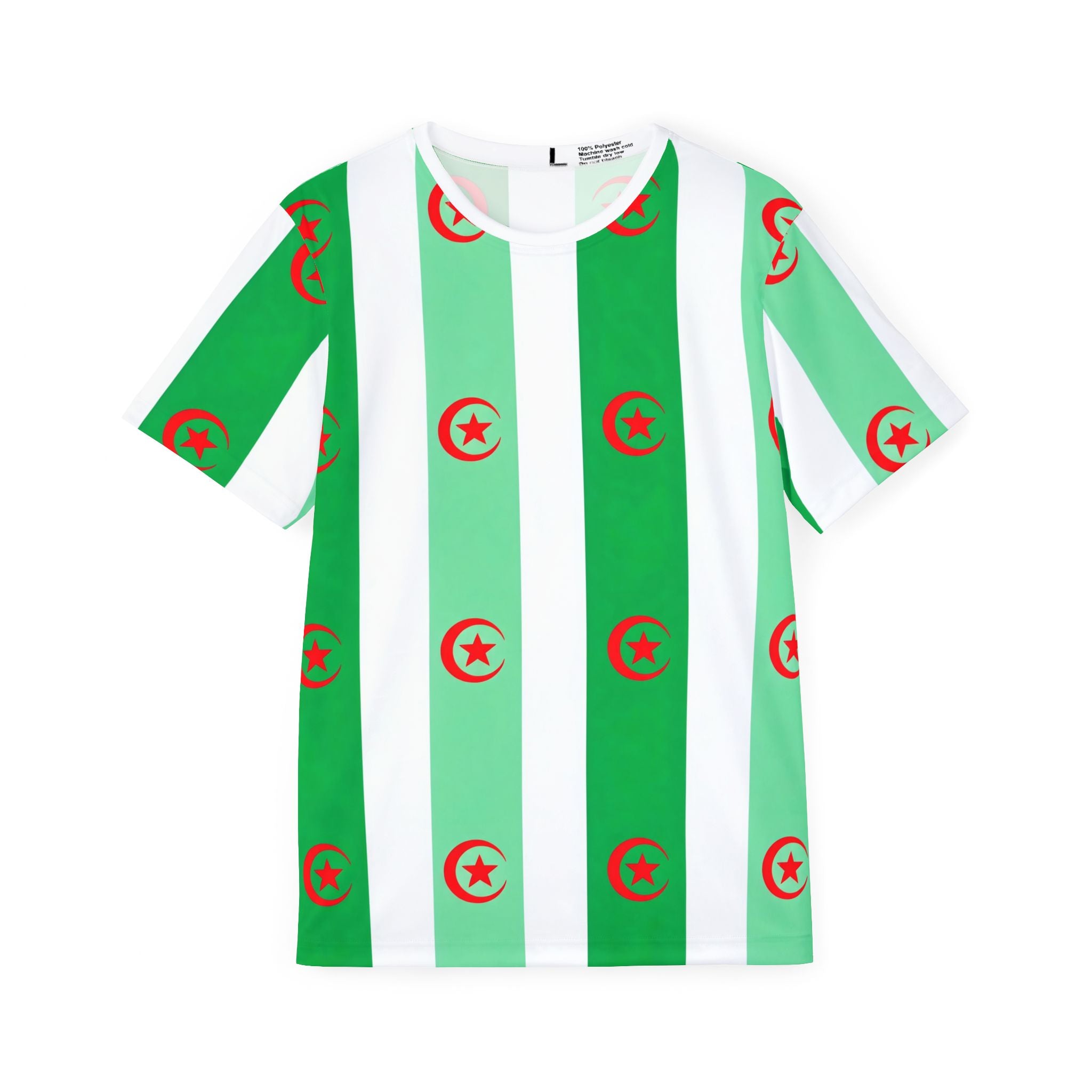 Algeria Crescent Star Striped Jersey | Sports Jersey