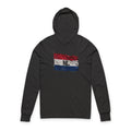 Distressed Netherlands Flag Hooded Long Sleeve Tee | Netherlands Graphic Sleeve Hoodie