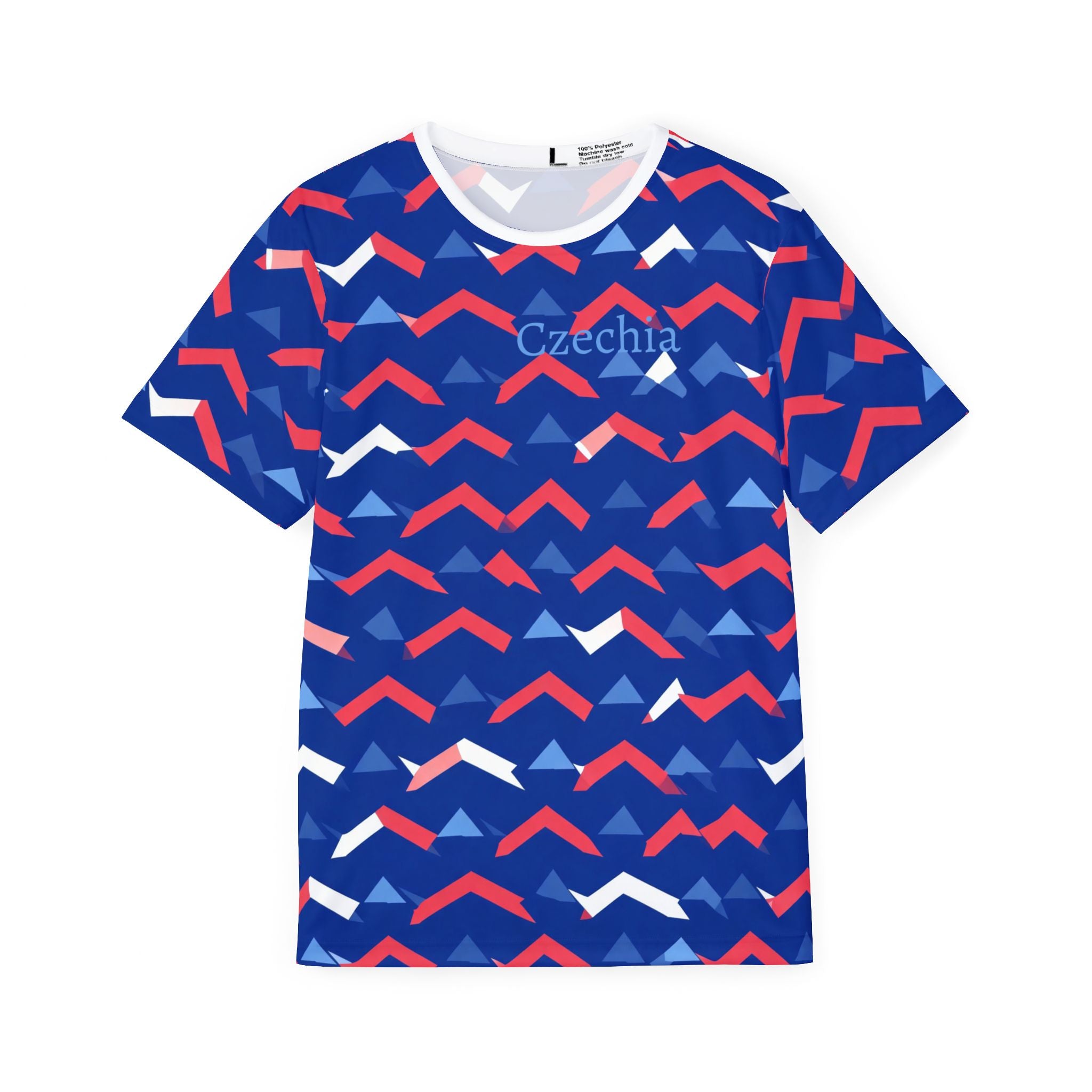 Czechia Red White Blue Pattern Sports Jersey | All-Over Print