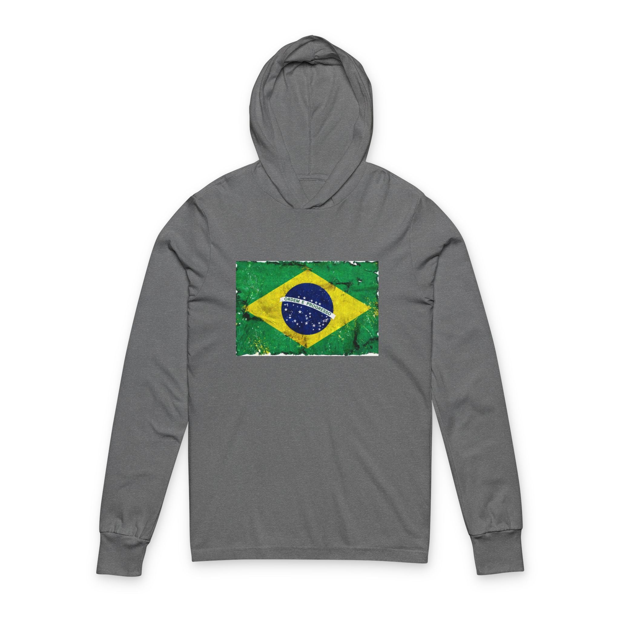 Brazil Flag distressed design Hooded Tee | Brazilian Pride, Vintage Flag