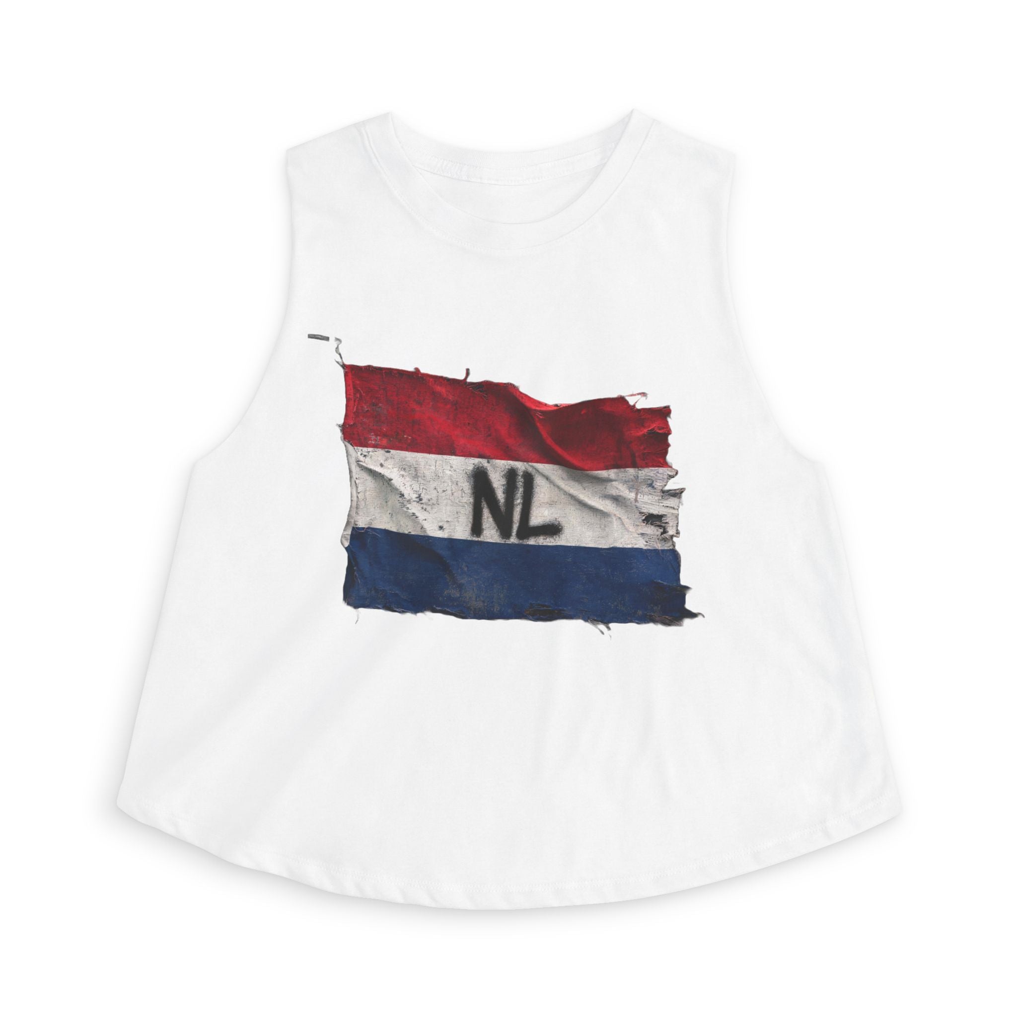 NL Flag Women's Crop Top — Vintage Netherlands Flag Cropped Tank