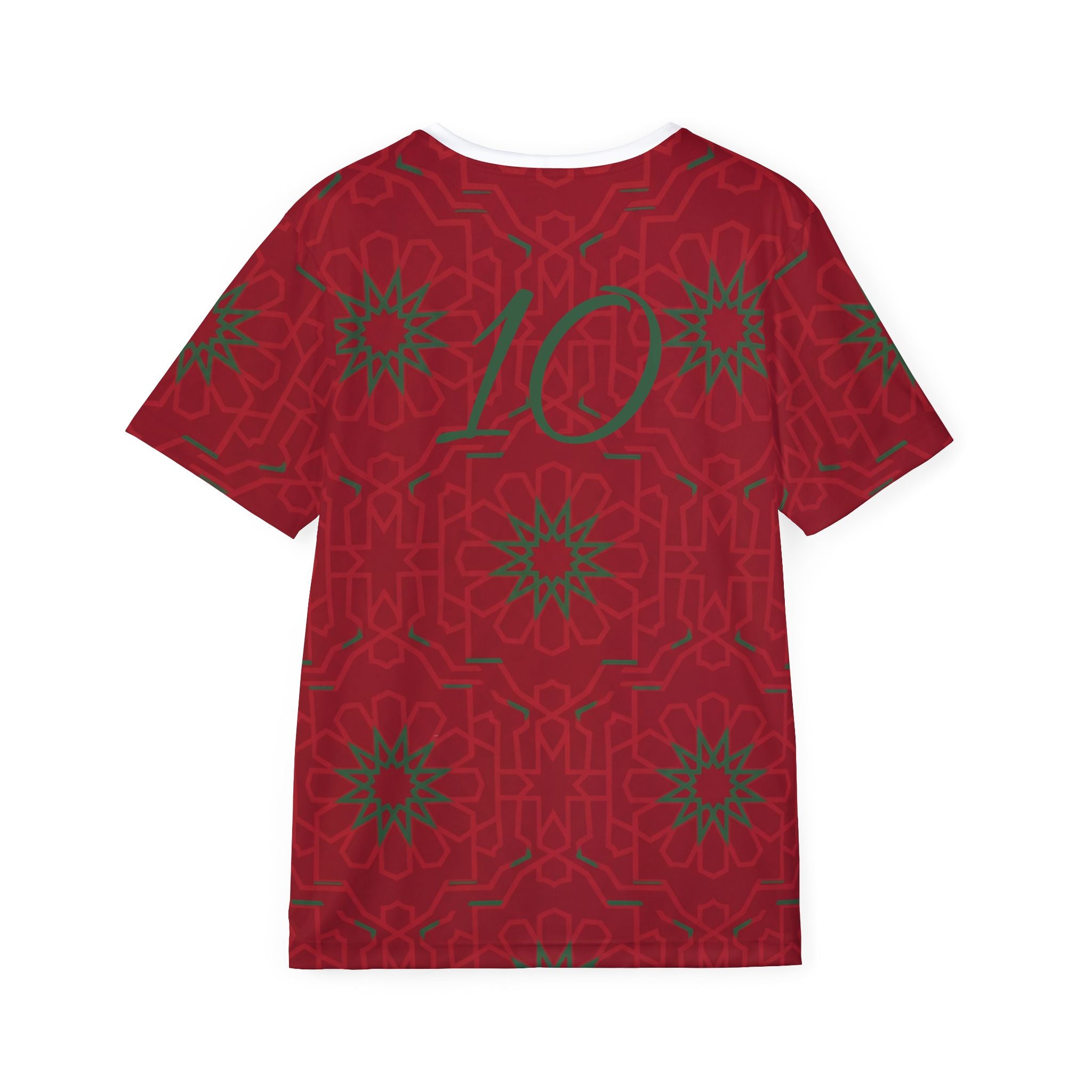 Morocco Geometric Pattern Soccer Jersey - Minimalist Football Fan Shirt