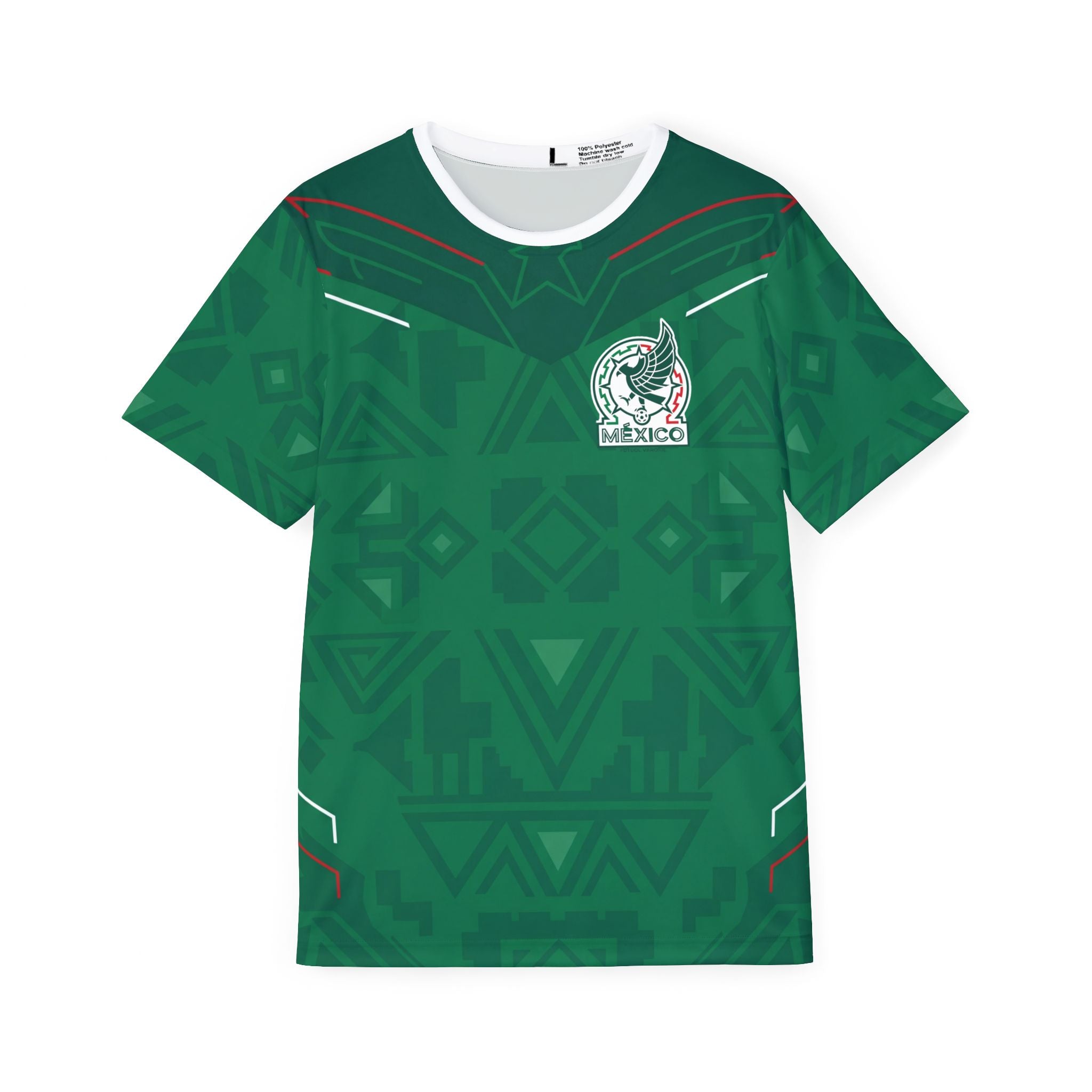 Mexico Geometric Pattern Soccer Jersey - Minimalist Football Fan Shirt