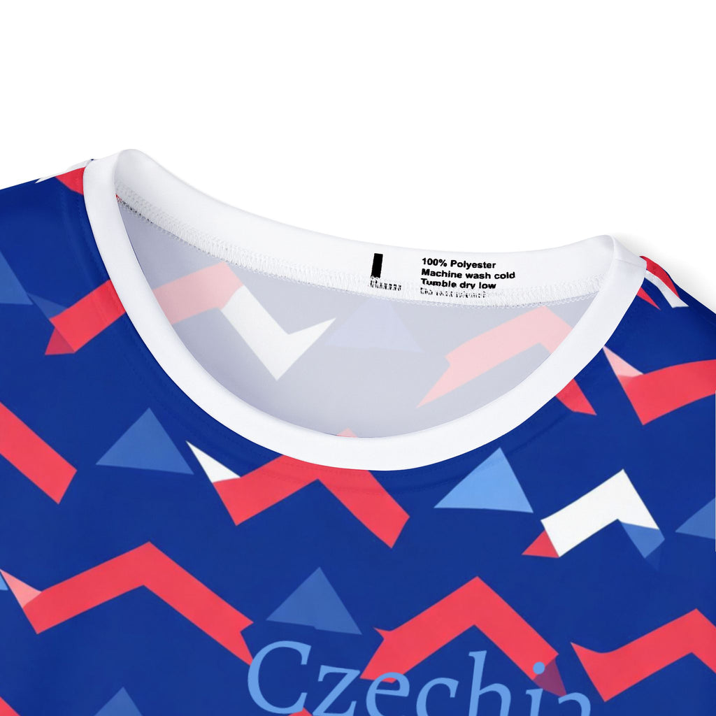 Czechia Red White Blue Pattern Sports Jersey | All-Over Print