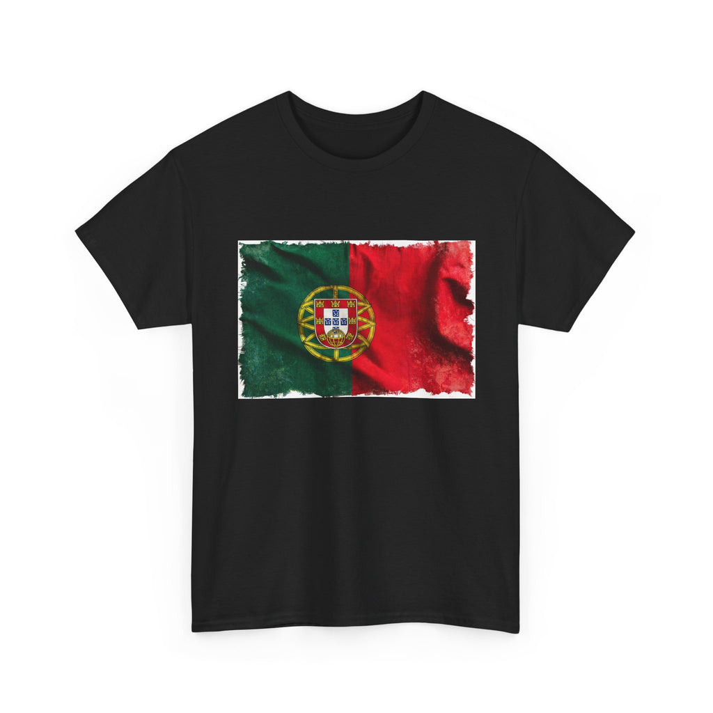 Distressed Portugal Flag Tee | Portugal Graphic Cotton T-Shirt