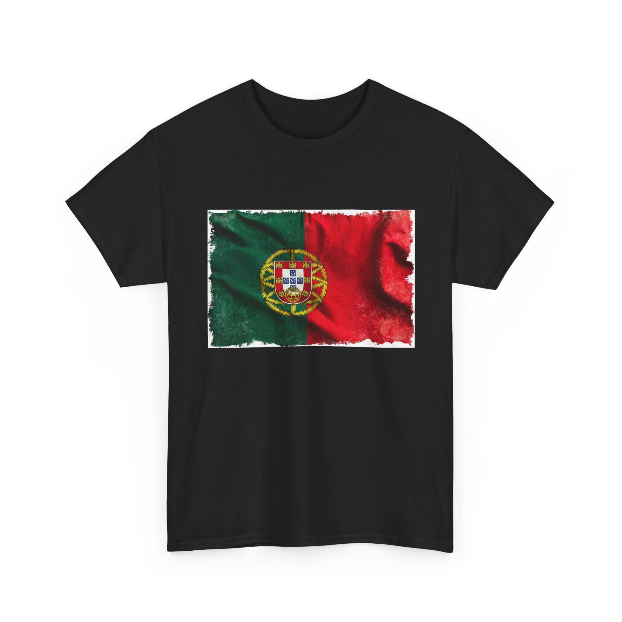Distressed Portugal Flag Tee | Portugal Graphic Cotton T-Shirt