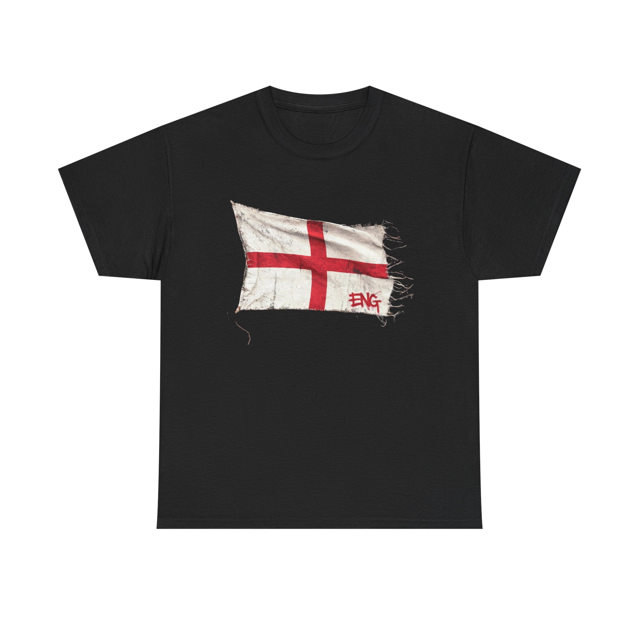 Distressed England Flag Tee | England Graphic Cotton T-Shirt