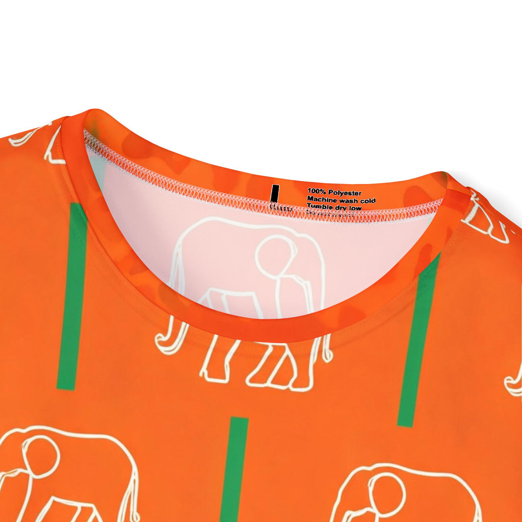 Côte d'Ivoire Orange Elephant Pattern Sports Jersey — Number 10 Soccer Shirt