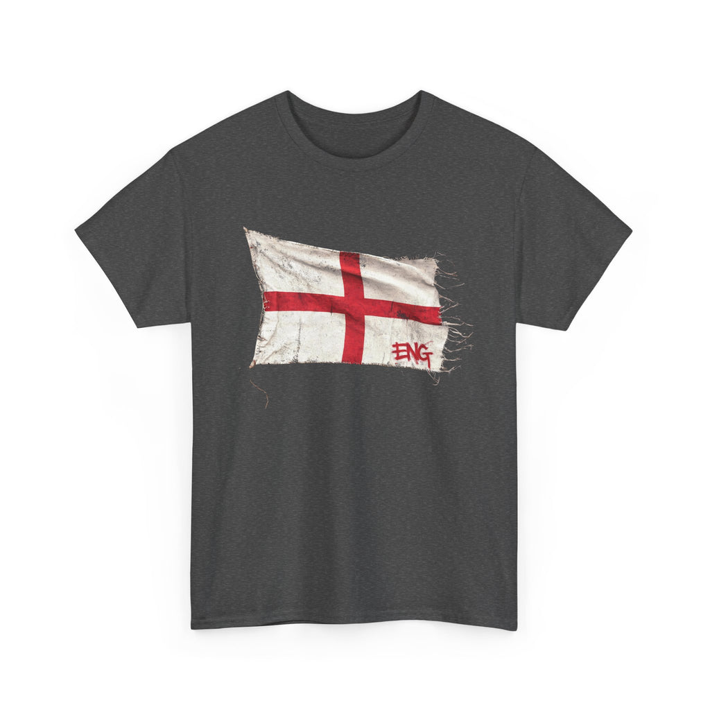 Distressed England Flag Tee | England Graphic Cotton T-Shirt