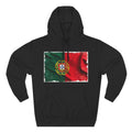 Distressed Portugal Flag Pullover Hoodie | Portugal Graphic Fleece Hoodie