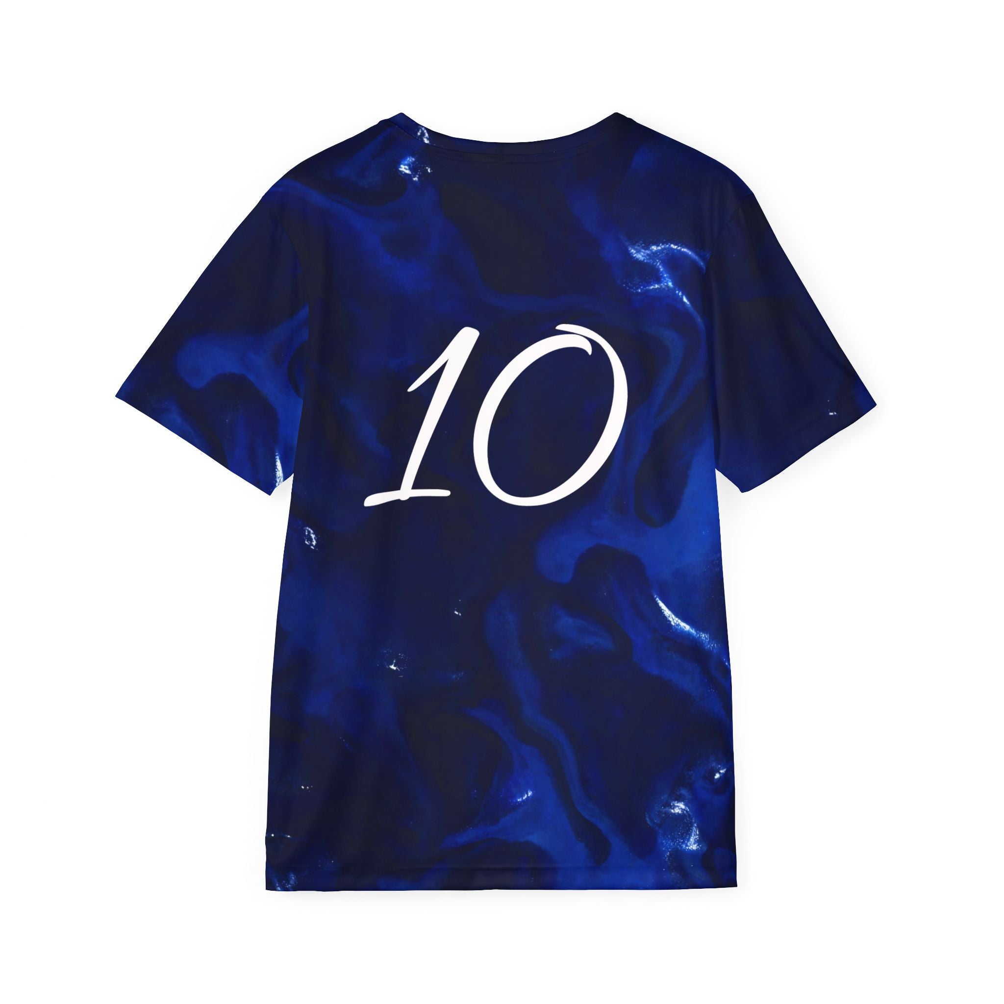 Blue Marble Swirl Men's Jersey | All-Over Print Sports Shirt