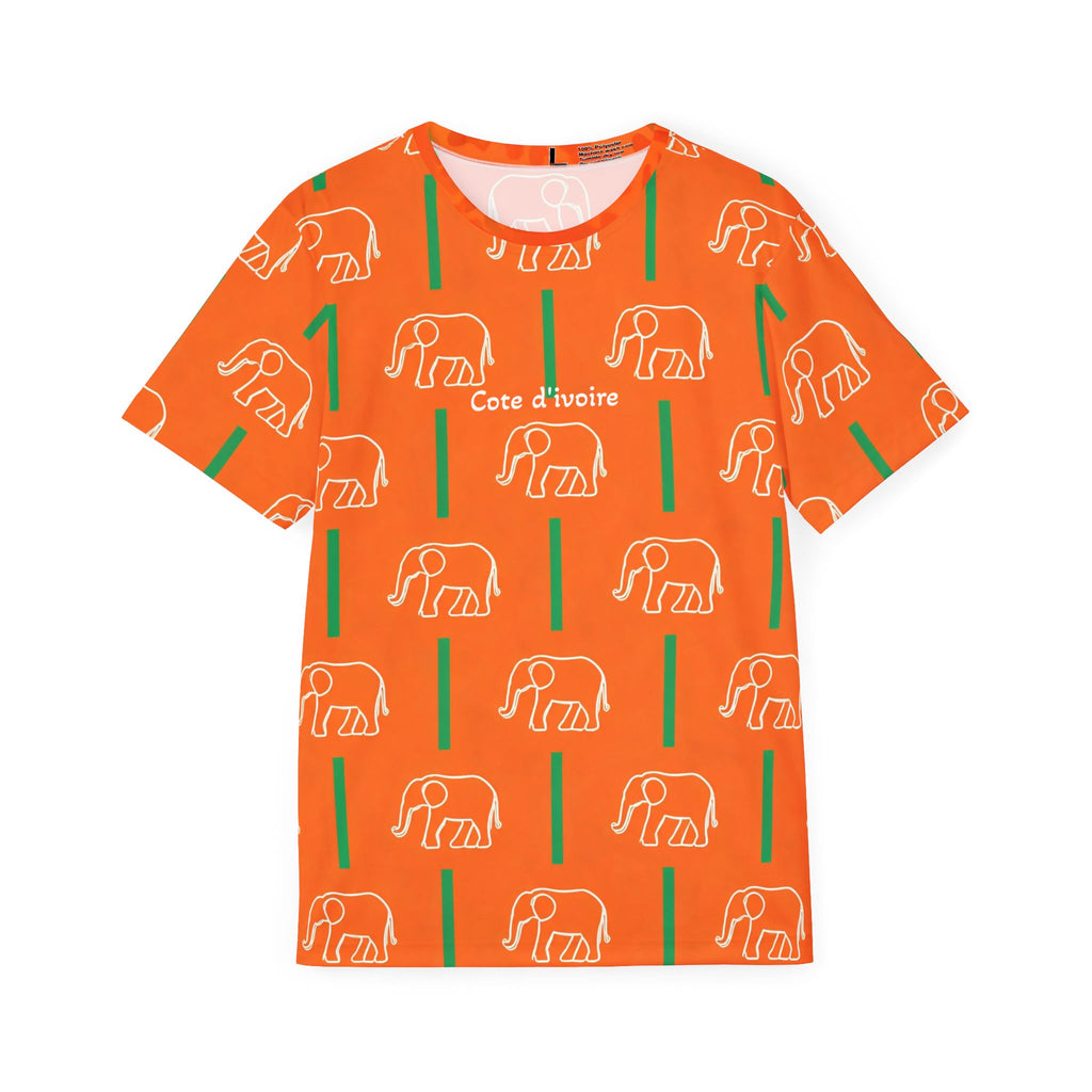 Côte d'Ivoire Orange Elephant Pattern Sports Jersey — Number 10 Soccer Shirt