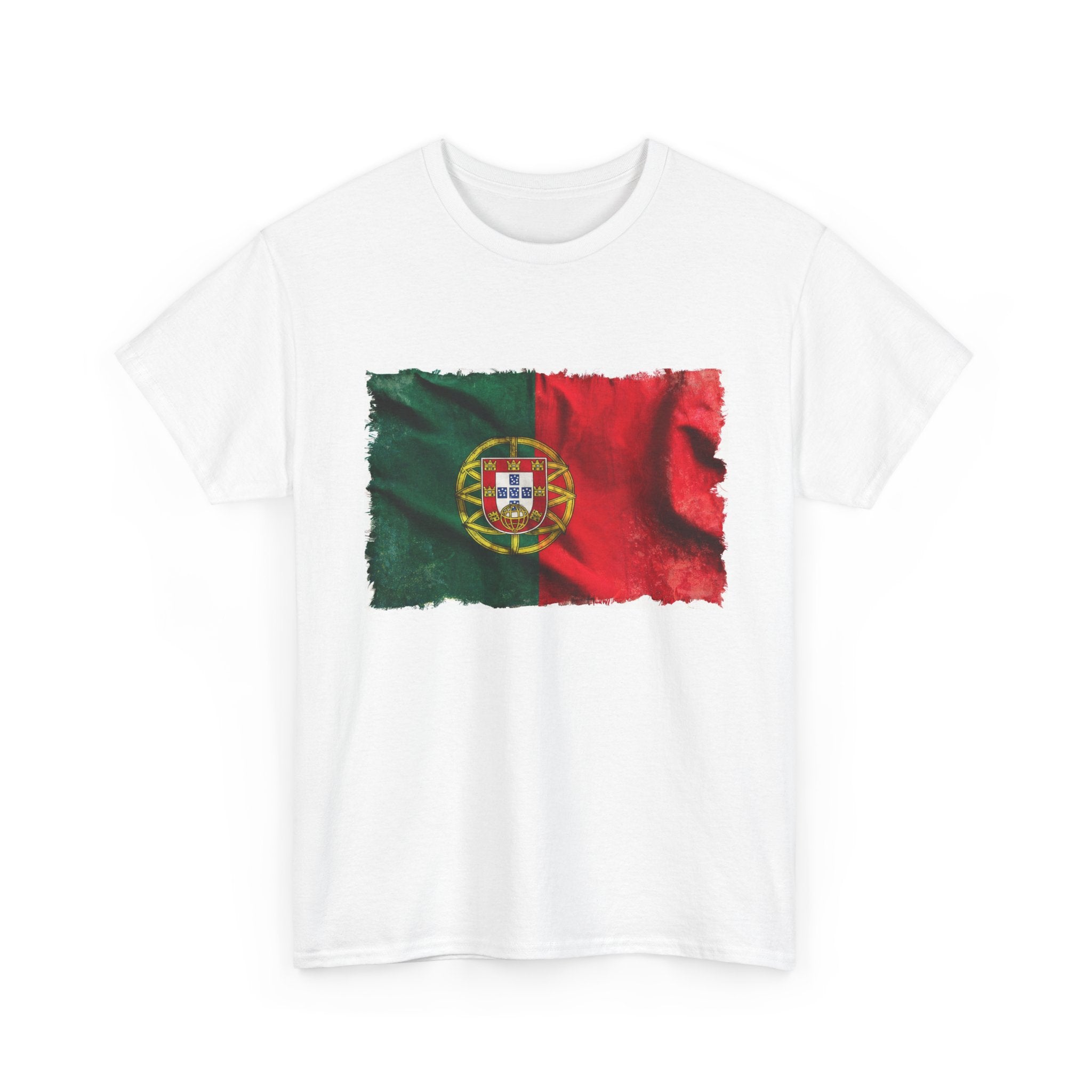 Distressed Portugal Flag Tee | Portugal Graphic Cotton T-Shirt