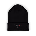 Embroidered Rose Knight Kick Beanie — Classic Cuffed Knit Hat