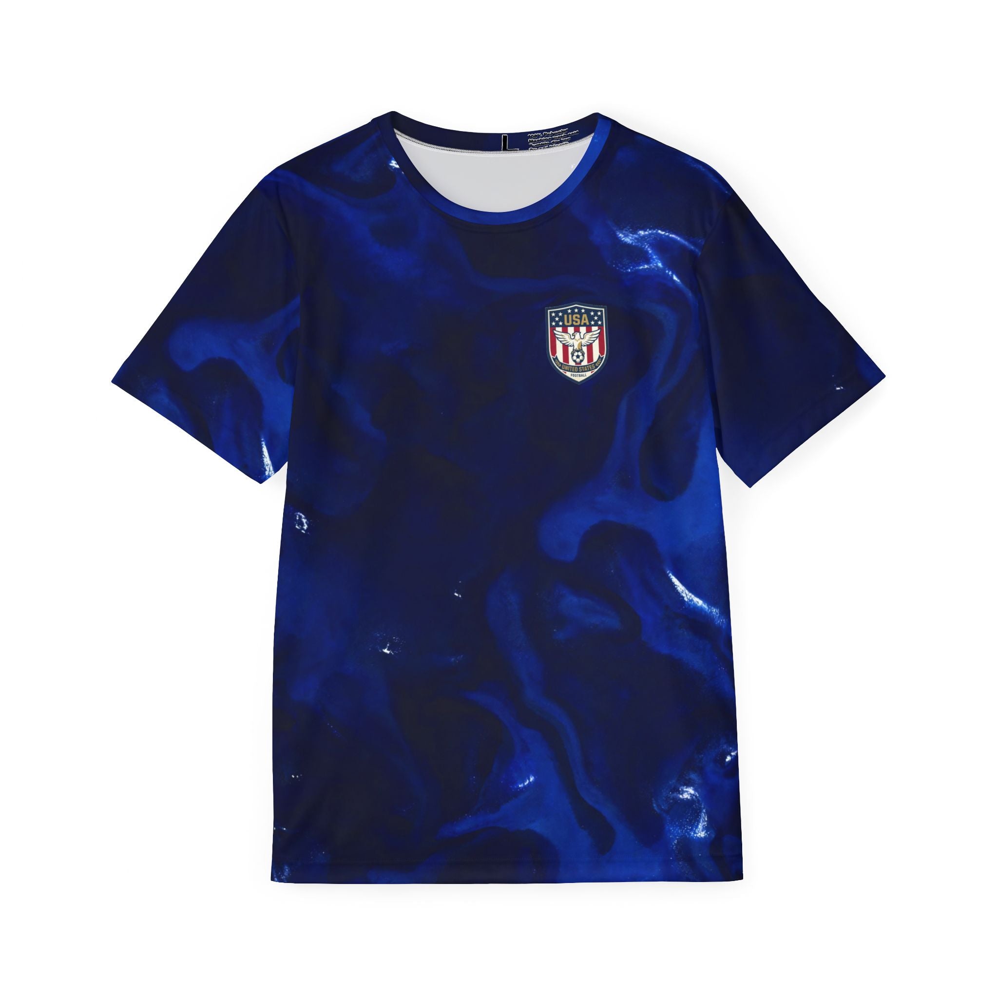 Blue Marble Swirl Men's Jersey | All-Over Print Sports Shirt