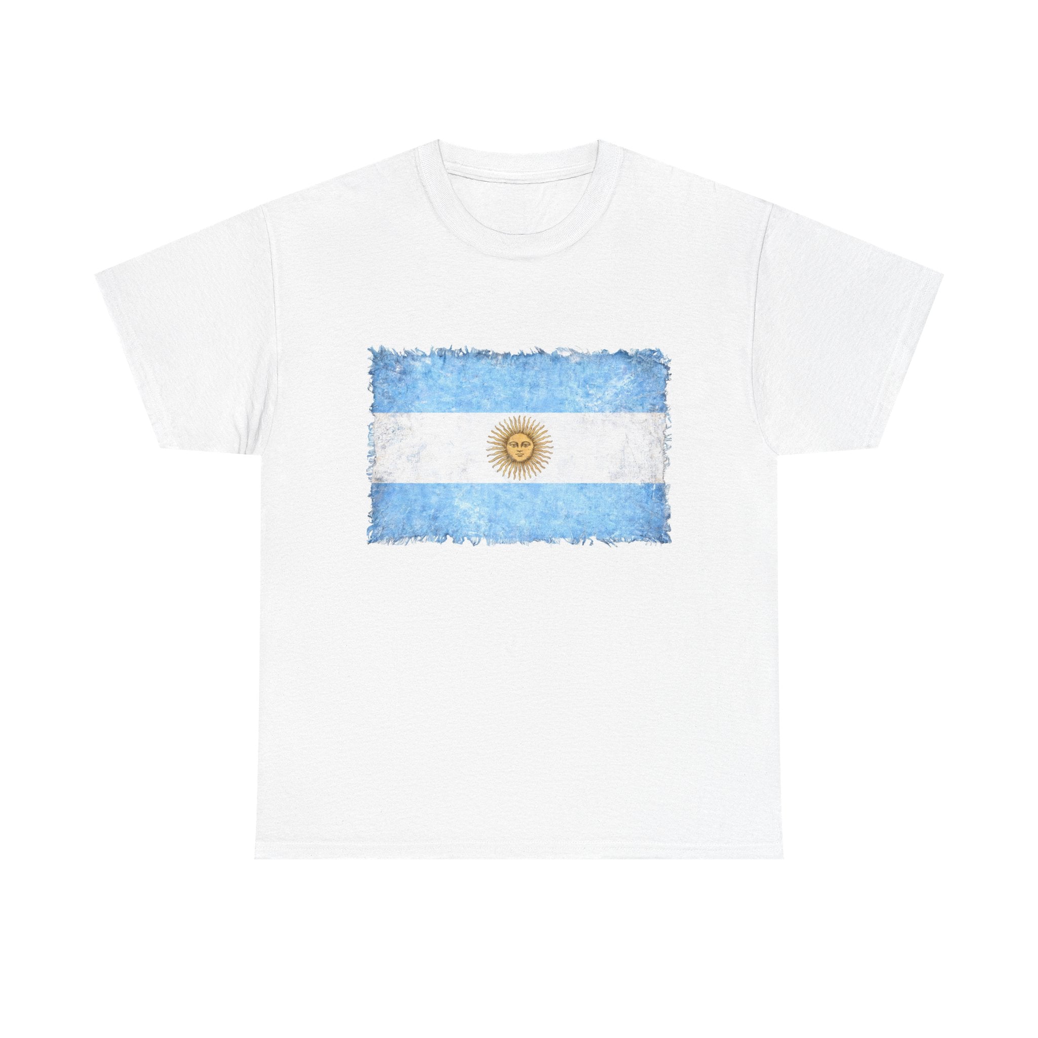 Distressed Argentina Flag Tee | Argentina Graphic Cotton T-Shirt
