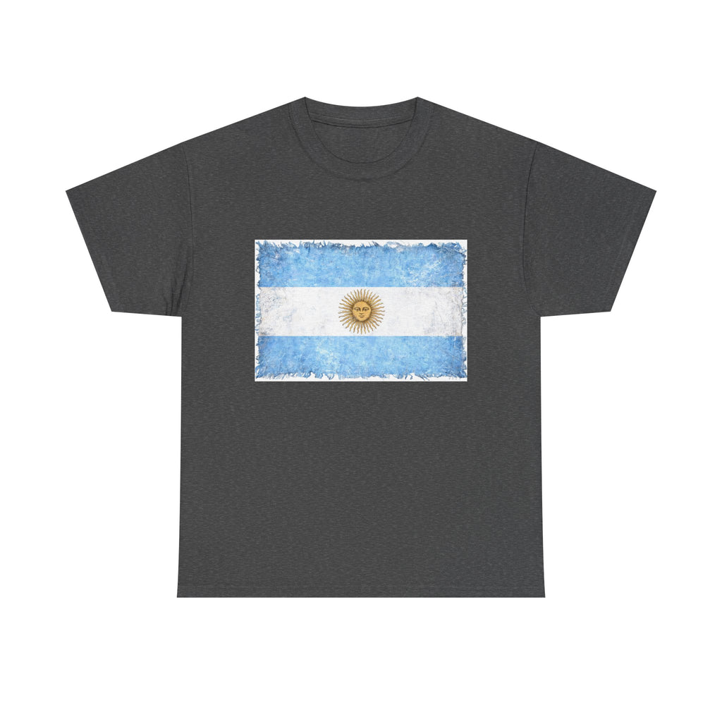 Distressed Argentina Flag Tee | Argentina Graphic Cotton T-Shirt