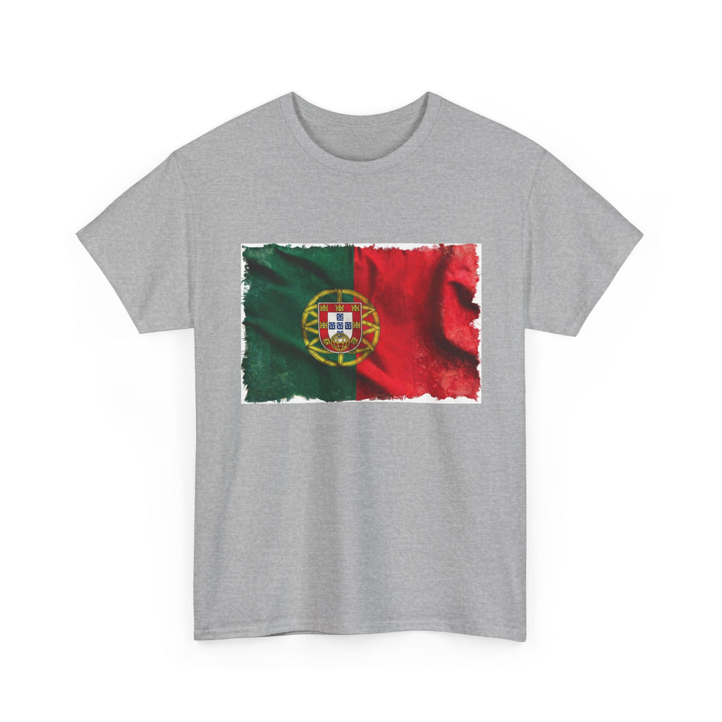 Distressed Portugal Flag Tee | Portugal Graphic Cotton T-Shirt