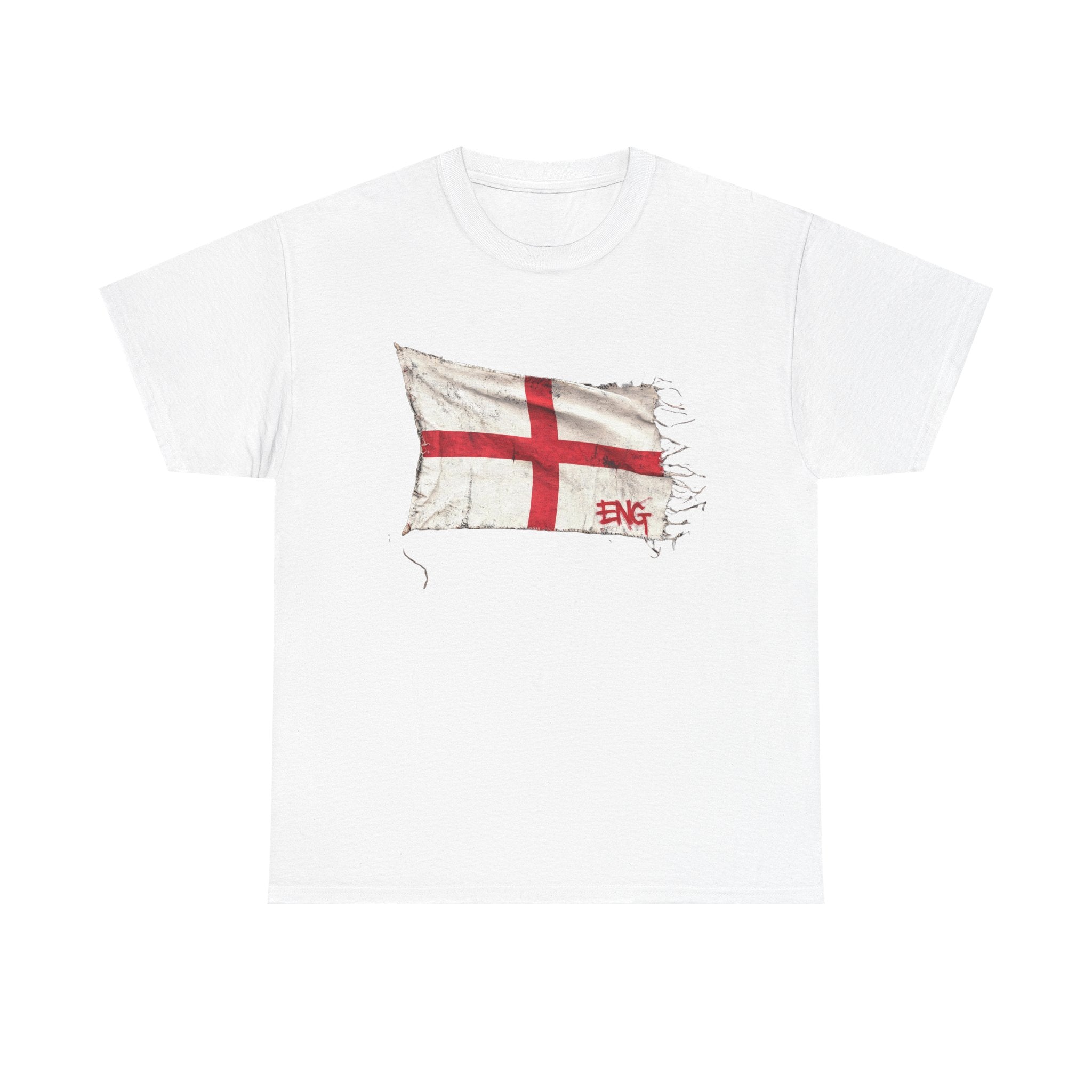 Distressed England Flag Tee | England Graphic Cotton T-Shirt