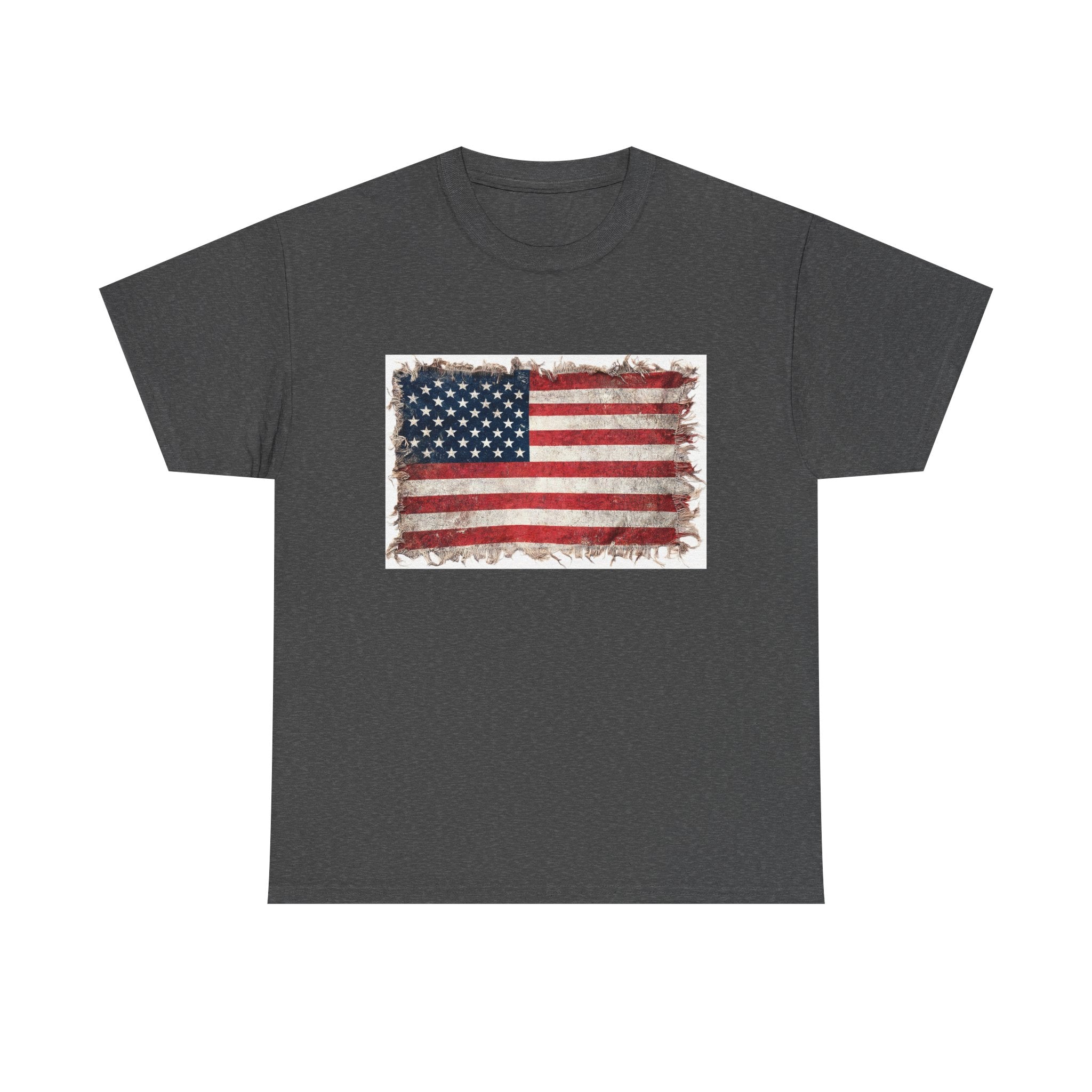Distressed USA Flag Tee | USA Graphic Cotton T-Shirt