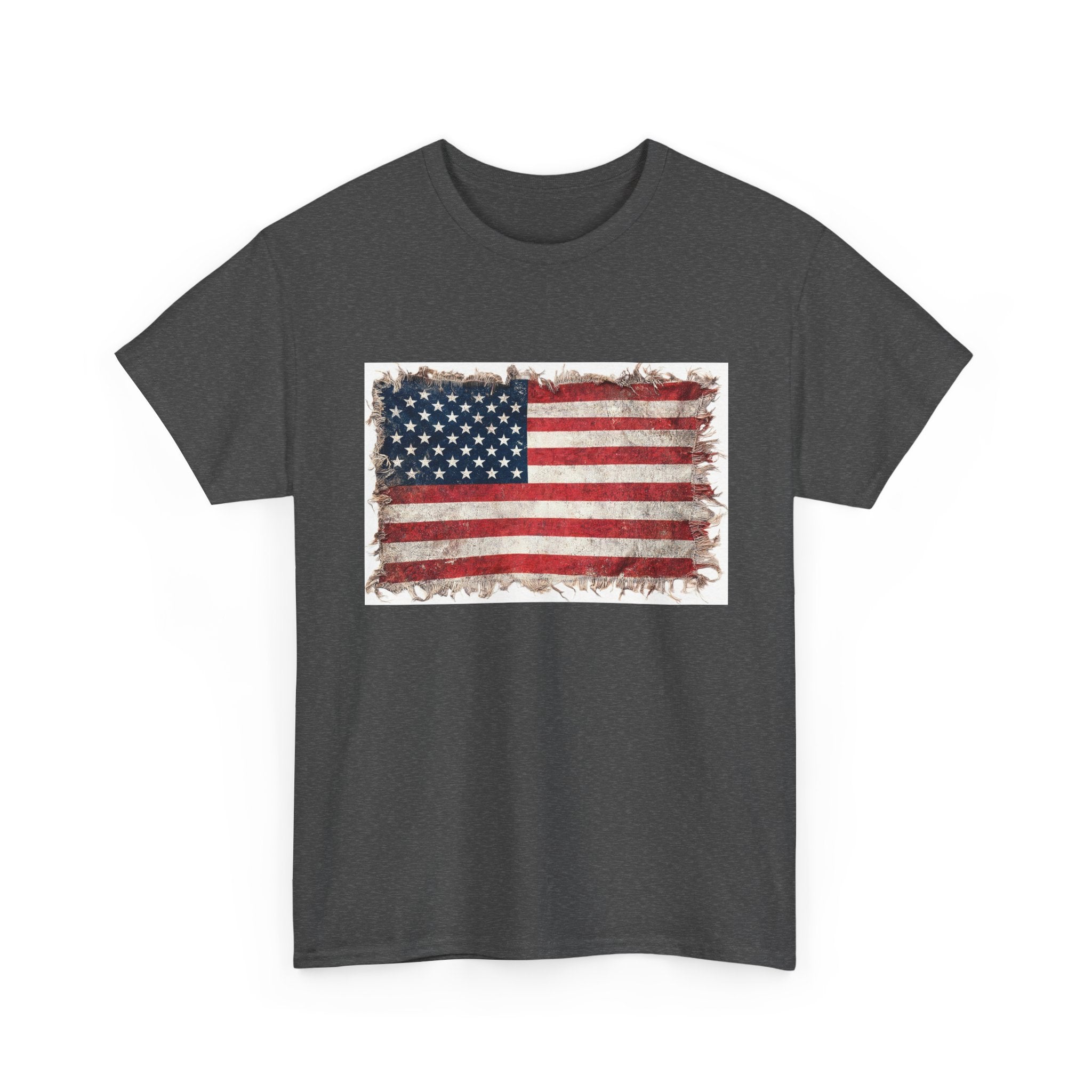 Distressed USA Flag Tee | USA Graphic Cotton T-Shirt