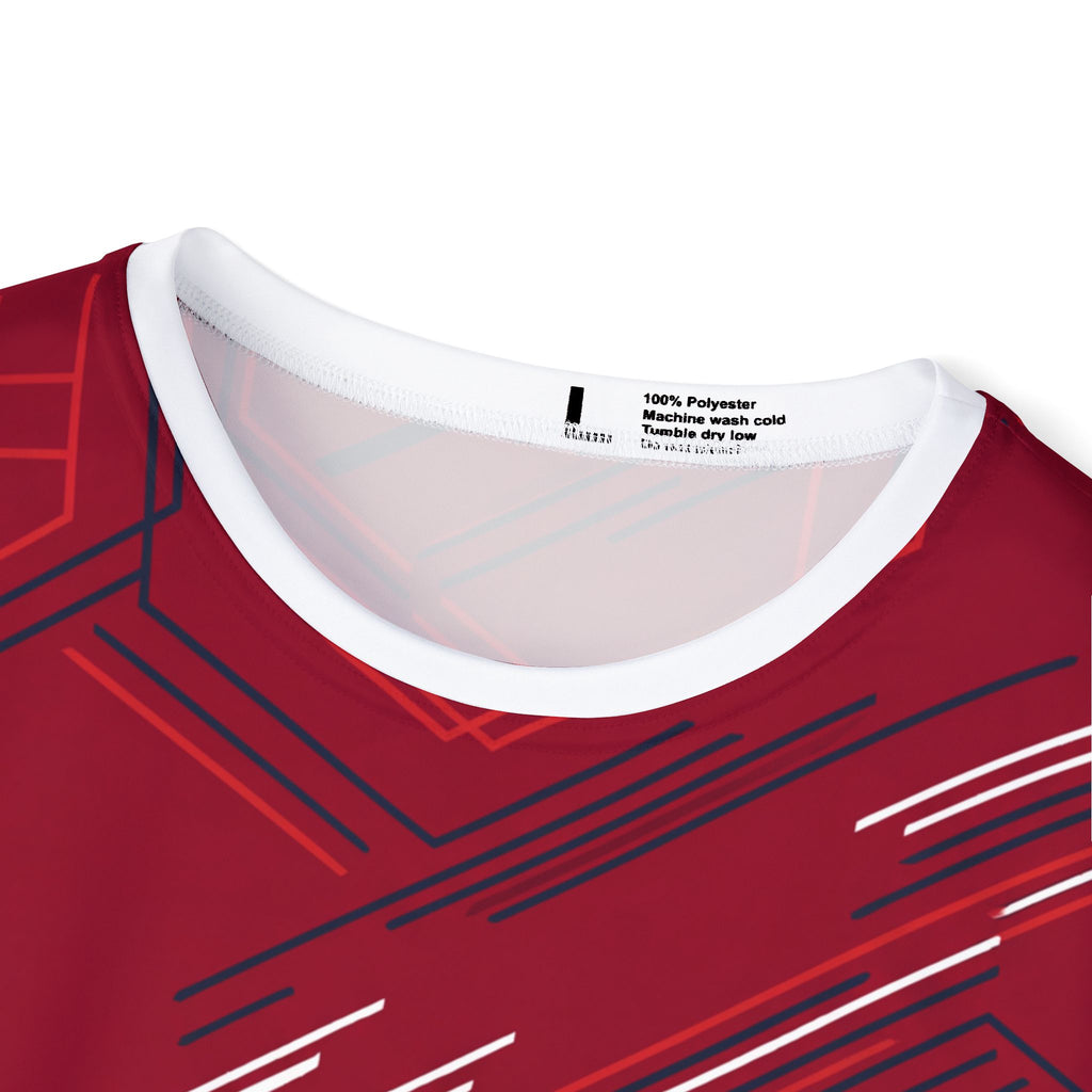 England Red Hexagon Pattern Sports Jersey