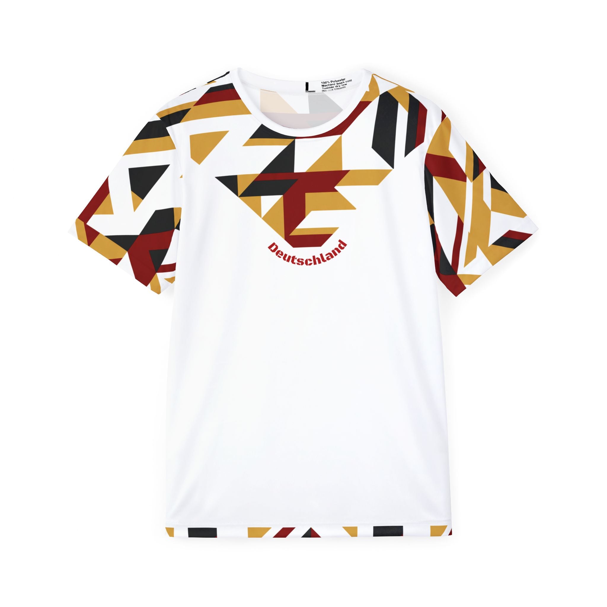Geometric Deutschland Flag Tee Men's Sports Jersey | Germany Colors AOP