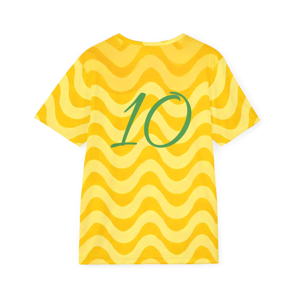 Brazil Flag Wave Pattern Jersey | Sports Jersey