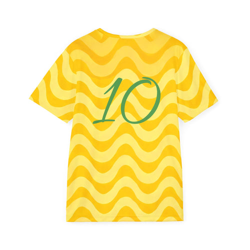 Brazil Flag Wave Pattern Jersey | Sports Jersey